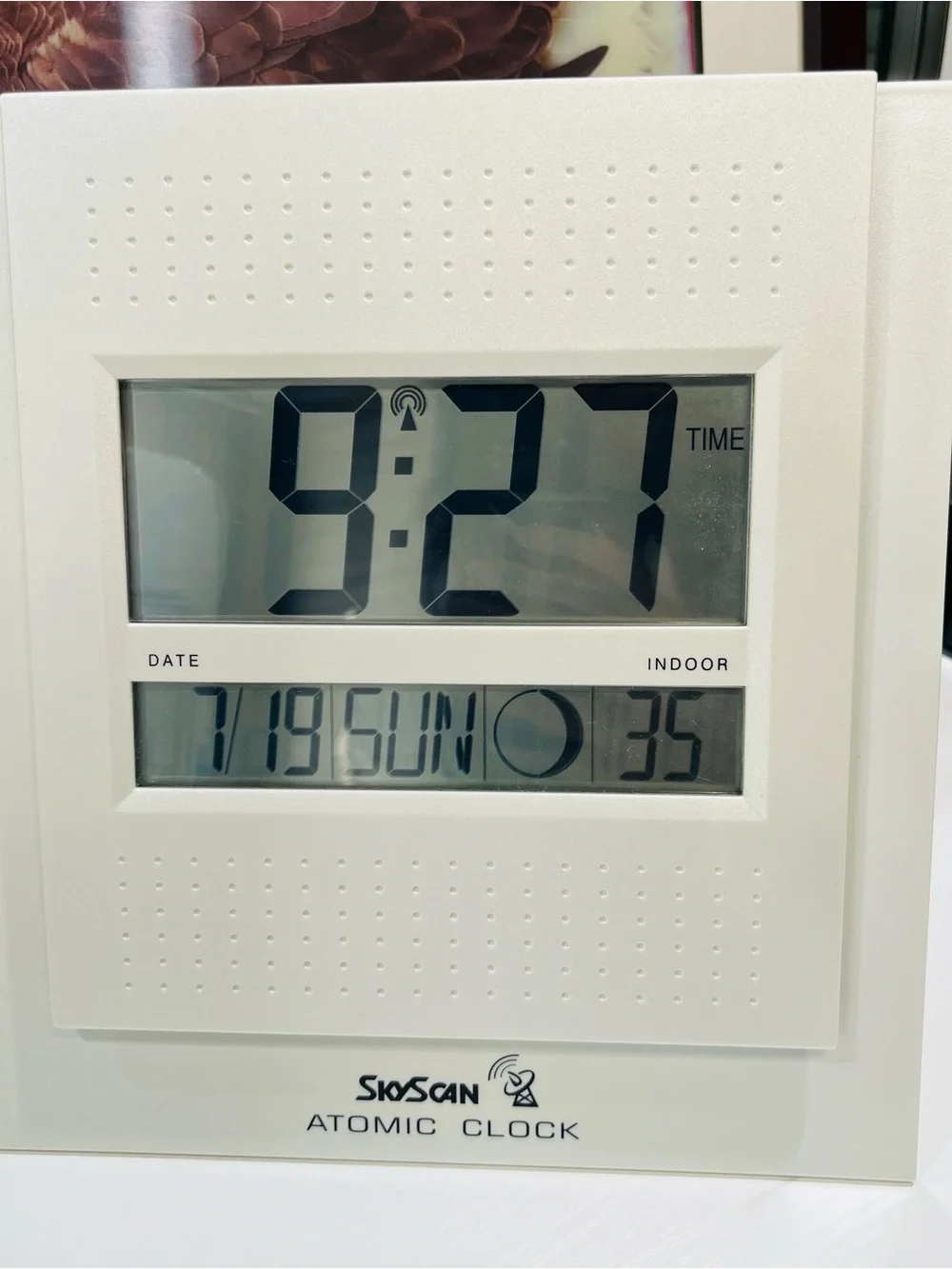 White Atomic Digital Wall Clock